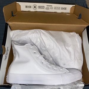 Converse high top white monochrome